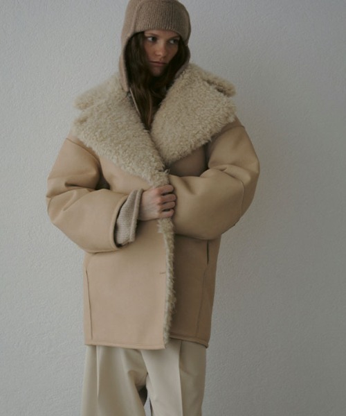 ETRE TOKYOミリタリーボアコート M ベージュ ETRE TOKYO（エトレトウキョウ） コート M ベージュ レディース