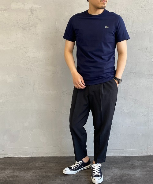 「LACOSTE」 半袖Tシャツ 3 ネイビー レディース_画像2