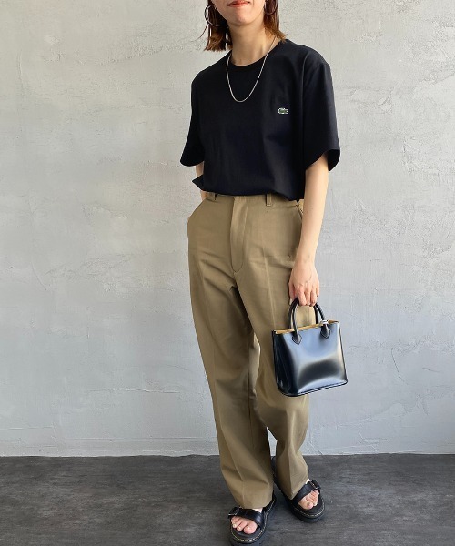 「LACOSTE」 半袖Tシャツ 3 ネイビー レディース_画像3