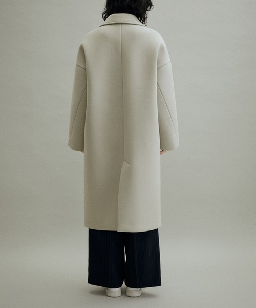 【新品】定価59400円 アダムエロペ チェスターロングコート 白　黒　FREE ADAM ET ROPE'（アダムエロペ） チェスターコート 38 ブラック