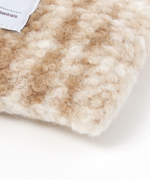 BAYFLOW（ベイフロー） ポーチ BFモコモコチェックフラットポーチ12.5