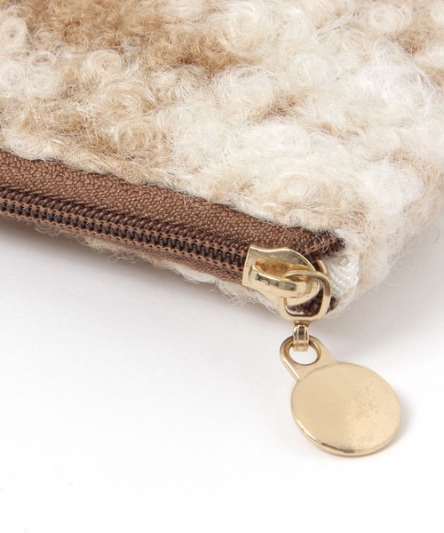 BAYFLOW（ベイフロー） ポーチ BFモコモコチェックフラットポーチ12.5