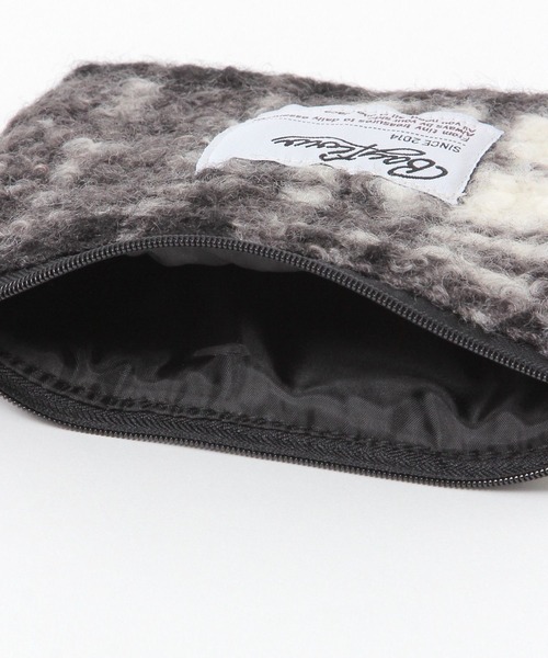 BAYFLOW（ベイフロー） ポーチ BFモコモコチェックフラットポーチ12.5