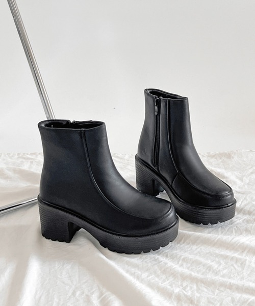「Shoes in Closet」 ショートブーツ 3L ブラック レディース_画像6