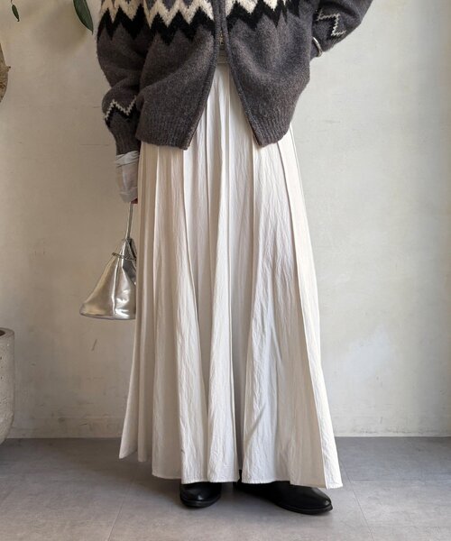 「DouDou」 ロングスカート FREE ベージュ レディース_画像6