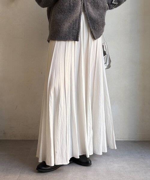 「DouDou」 ロングスカート FREE ベージュ レディース_画像7