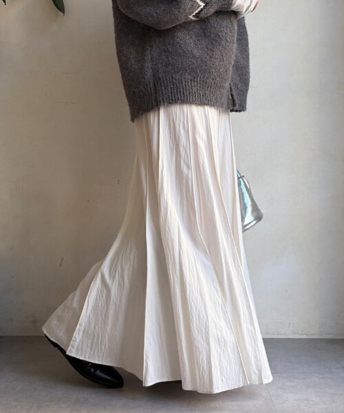 「DouDou」 ロングスカート FREE ベージュ レディース_画像8