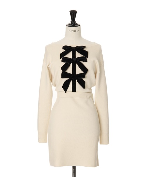 Her lip to ニットワンピース M ベージュ レディース : ZOZOTOWN Yahoo