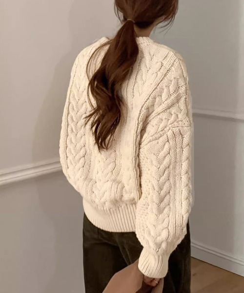 ニット セーター ケーブル編みゆるニット レディース : ZOZOTOWN Yahoo 
