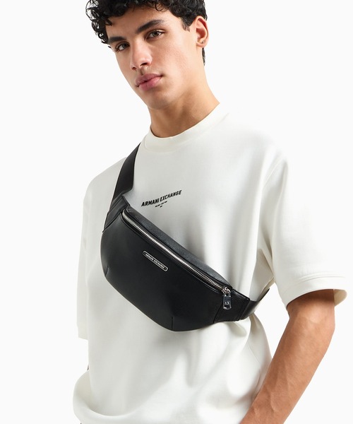 Armani Exchange ブラック ショルダーバッグ ARMANI EXCHANGE 「ARMANI EXCHANGE」 ショルダーバッグ FREE ブラック