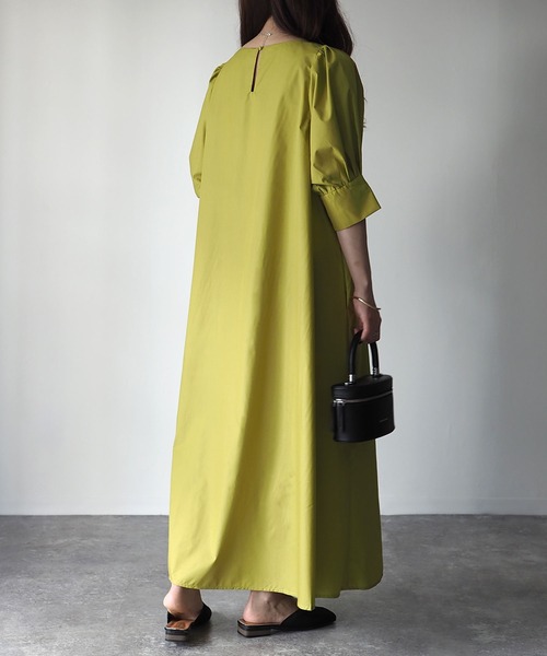 「Riberry」 7分袖ワンピース MEDIUM ブラック レディース_画像7