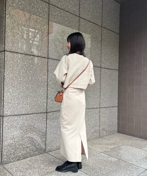 「hinari」 タイトスカート MEDIUM ベージュ レディース_画像10