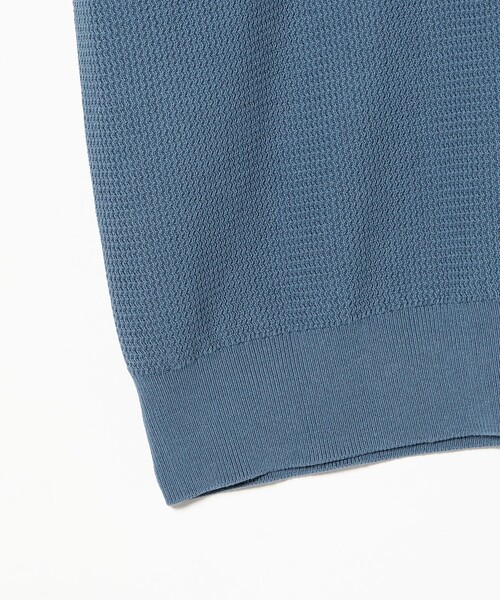 【美品】フレッドペリー サマーニットポロシャツ M ネイビー 月桂樹ロゴ刺繍 FRED PERRY（フレッドペリー） ポロシャツ 「別注」FRED PERRY