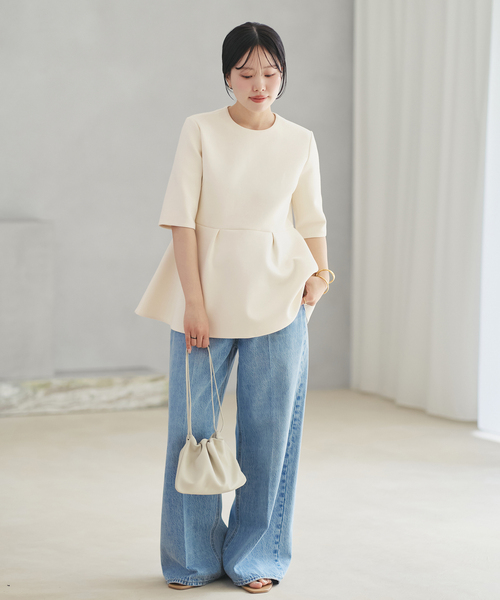 新品タグ付き plageプラージュair jersey pepramプルオーバー plage（プラージュ） tシャツ air jersey pepram プルオーバー