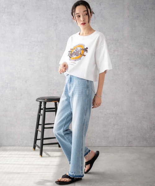 [WEGO] Denim брюки MEDIUM свет индиго голубой женский 