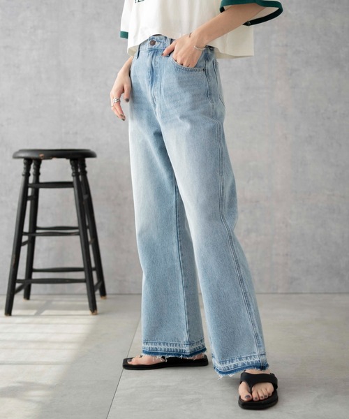 [WEGO] Denim брюки MEDIUM свет индиго голубой женский 
