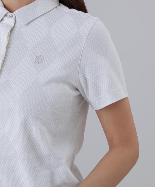 ポロシャツ ポロ 「St ANDREWS」ダイヤジャガード半袖シャツ レディース_17