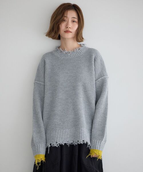 「Editt by YECCA VECCA」 長袖ニット FREE ブルー レディース_画像5