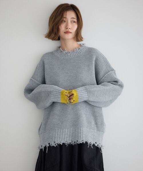 「Editt by YECCA VECCA」 長袖ニット FREE ブルー レディース_画像7