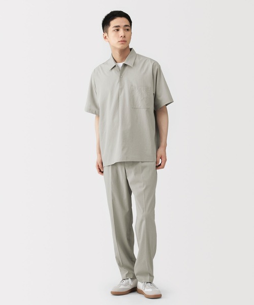 無印良品（MUJI） パンツ 紳士 風を通すタックテーパードパンツ メンズ