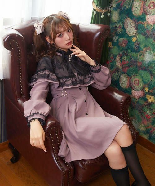 「ROJITA」 長袖ワンピース FREE ブラック レディース_画像2