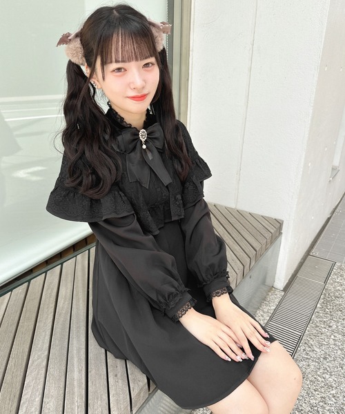 「ROJITA」 長袖ワンピース FREE ブラック レディース_画像5