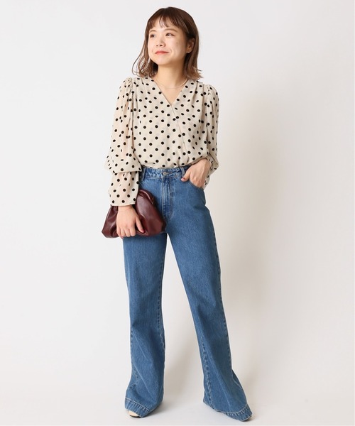 「U by SPICK&SPAN」 長袖ブラウス FREE ベージュ レディース_画像2