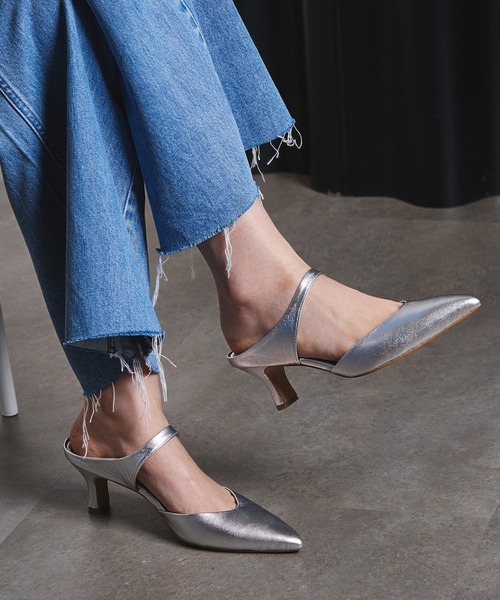 シューズ POINTED BELT MULE レディース