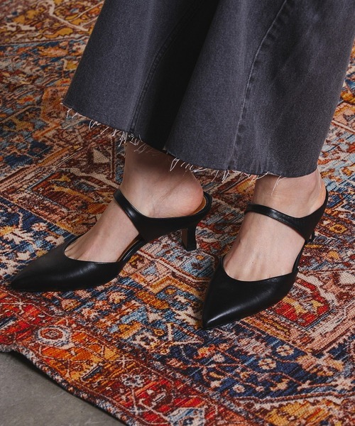 シューズ POINTED BELT MULE レディース