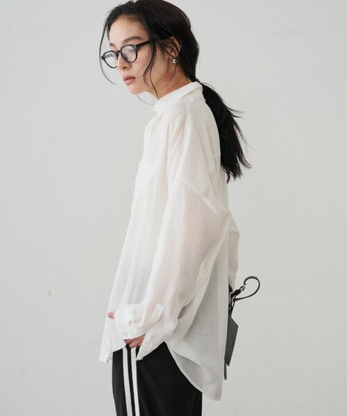 アパルトモンLisiere リネン カシュクール 2way シャツ L'Appartement DEUXIEME CLASSE - アパルトモンLisiere リネン