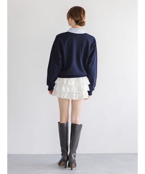 SNIDEL（スナイデル） スウェットカットソー F ネイビー レディース