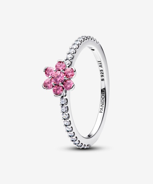 PANDORA（パンドラ） 指輪 リング スパークリング ピンク フラワー