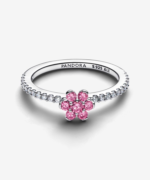 PANDORA（パンドラ） 指輪 リング スパークリング ピンク フラワー