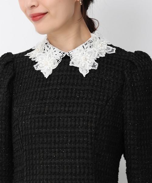 「MISCH MASCH」 長袖ワンピース M ブラック レディース_画像9