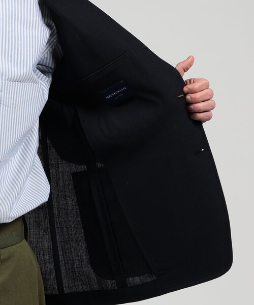 ジャケット テーラードジャケット トロピカルウーステッド シングルブレステッド 3Bブレザー ALFRED BROWN メンズの画像