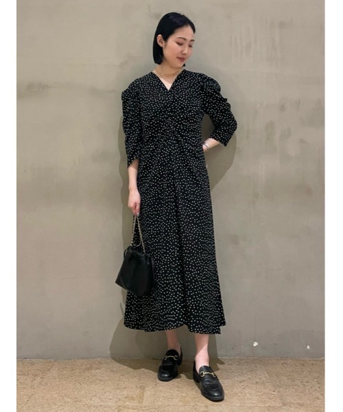 「Mila Owen」 7分袖ワンピース 0 ネイビー レディース_画像4