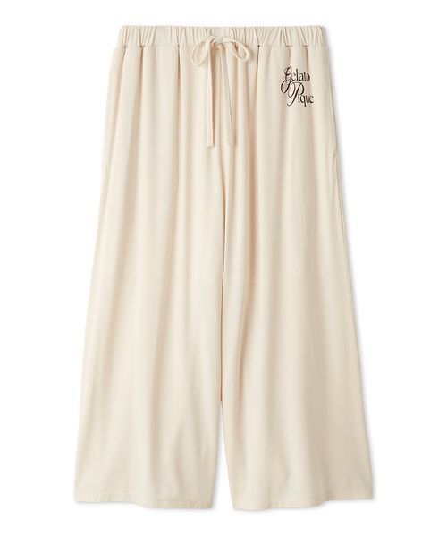パジャマ ルームウェア 「IFMC.」レーヨンロゴ7分丈パンツ レディースの画像