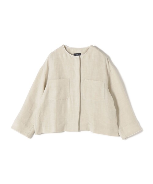 SHIPS シップス　ノーカラー　ジャケット SHIPS（シップス） ジャケット ノーカラージャケット ダブル クロス