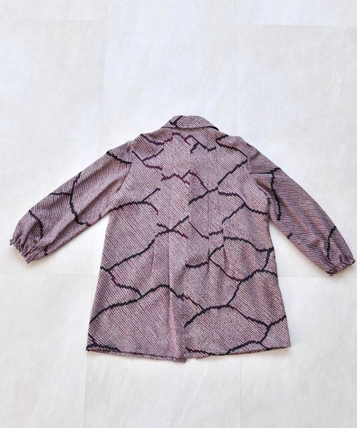 ブラウス シャツ 着物リメイク maison utatane シャツ/ブラウス 静寂の紫黒絞り レディースの画像