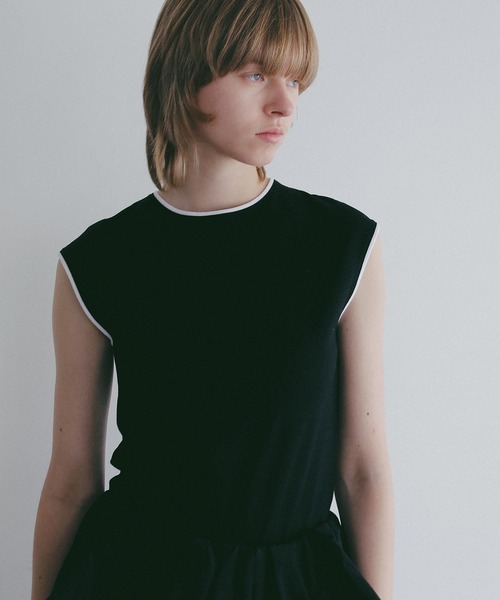 MANOF（マノフ） tシャツ BICOLOR CUT TOPS レディース : ZOZOTOWN