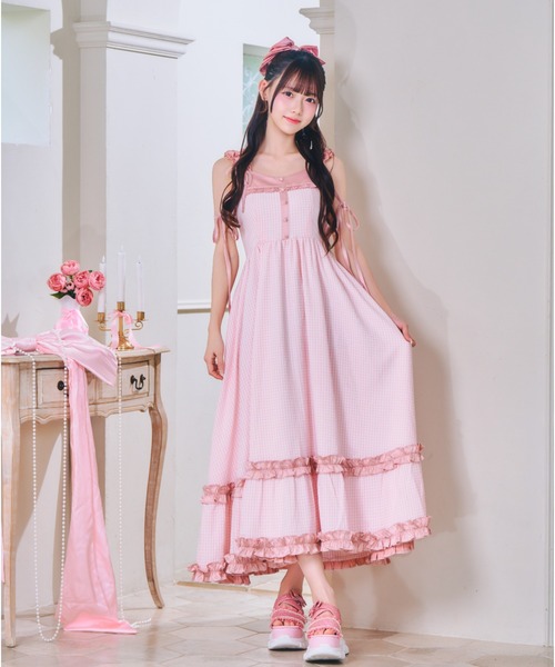 ReAmour ワンピース ギンガムスイートワンピ : ZOZOTOWN Yahoo!店
