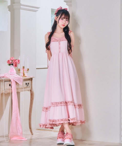 ReAmour ワンピース ギンガムスイートワンピ : ZOZOTOWN Yahoo!店