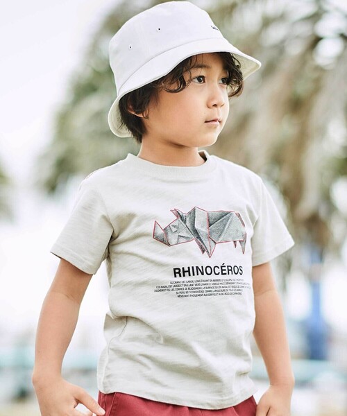 BeBe（ベベ） tシャツ Origamiアニマルスラブ天竺半袖Tシャツ(80~140cm