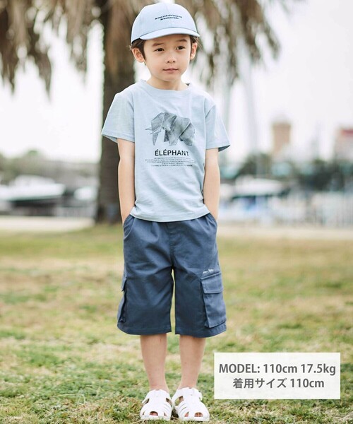 BeBe（ベベ） tシャツ Origamiアニマルスラブ天竺半袖Tシャツ キッズ