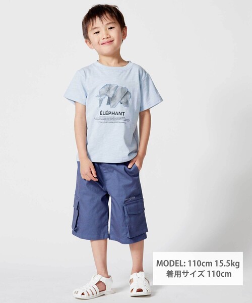 BeBe（ベベ） tシャツ Origamiアニマルスラブ天竺半袖Tシャツ キッズ