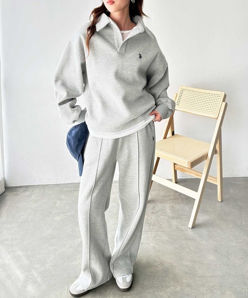 「U.S. POLO ASSN.」 スウェットパンツ MEDIUM ネイビー レディース_画像5