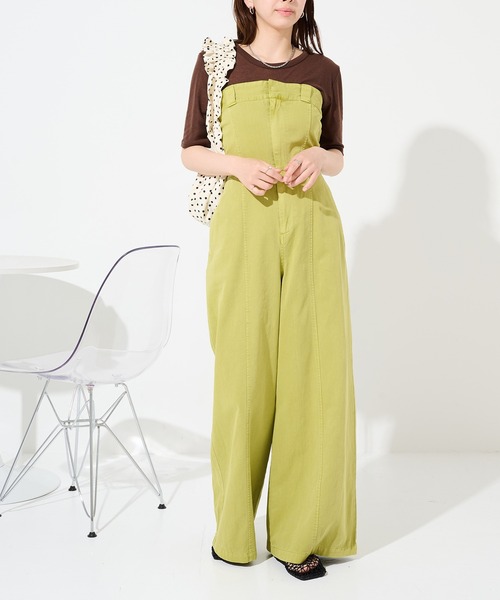 F..miki 新品タグ付きuntitled⭐︎シャツカラーオールインワン Dickies（ディッキーズ） オールインワン 「Dickies」ピグメントベア