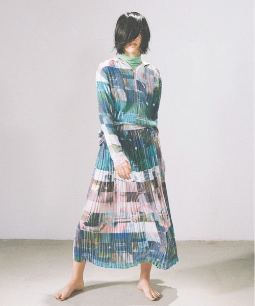 「PAMM」 長袖ブラウス フリー グリーン レディース_画像2