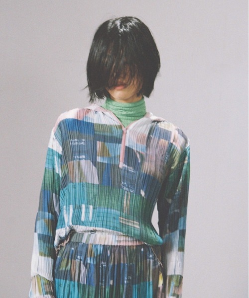 「PAMM」 長袖ブラウス フリー グリーン レディース_画像7