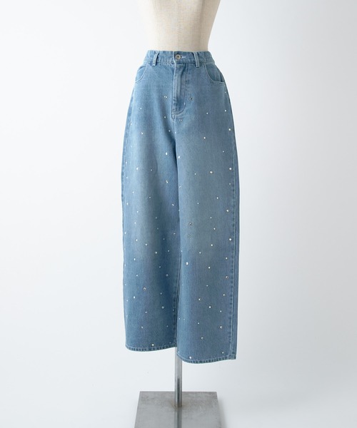 「one after another NICE CLAUP」 デニムパンツ MEDIUM インディゴブルー レディース_画像2